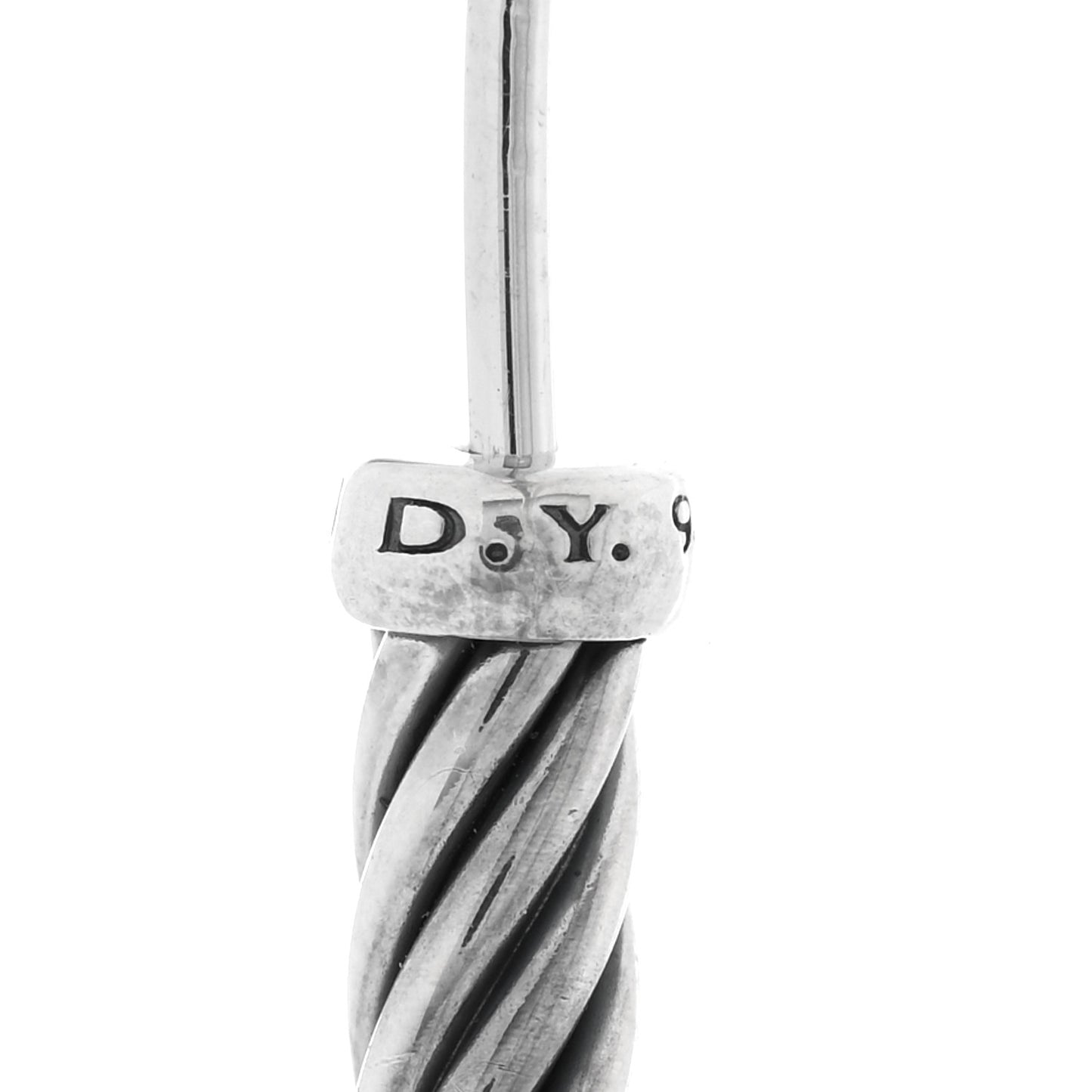 Sterling Silver Large Sculpted Cable Hoop Earrings