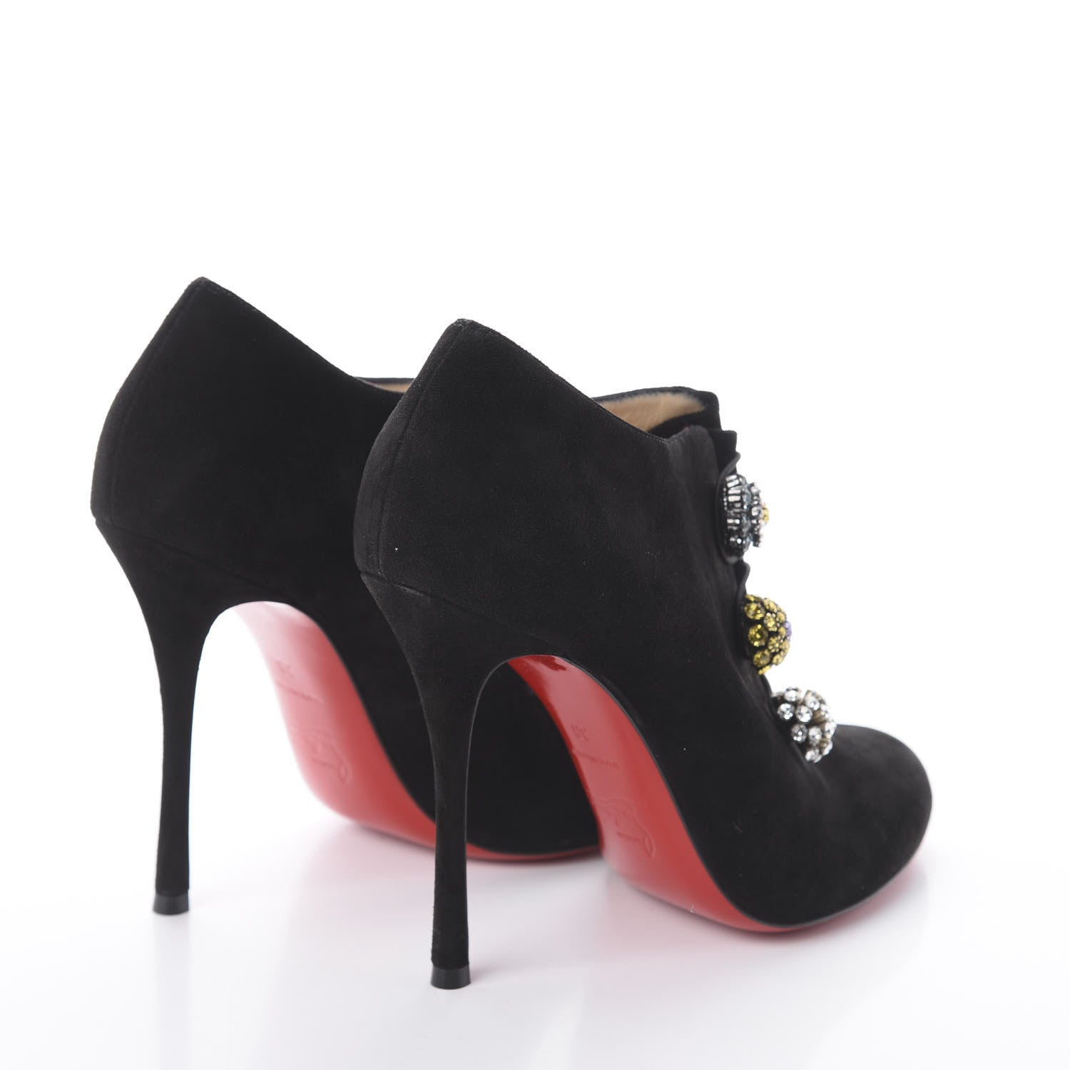 Christian Louboutin Veau Velours Bootoni MJ 100 Booties 38 Black 4 of 7