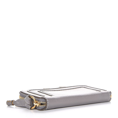Chloe Calfskin Marcie Long Zip Around Wallet Cashmere Grey 4 of 10