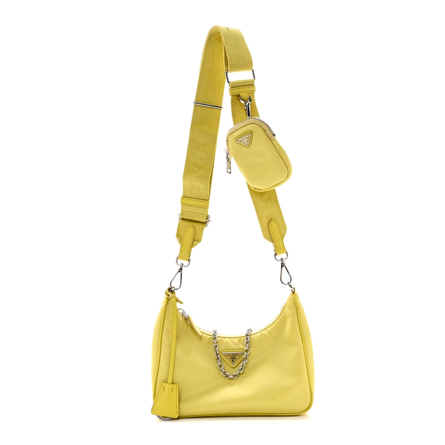 Prada Nylon Saffiano Re-Edition 2005 Shoulder Bag Ananas 1801499