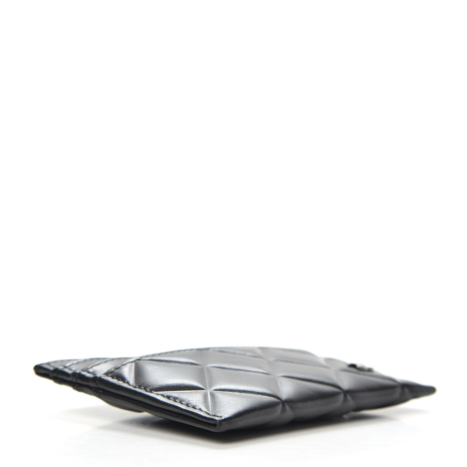 Chanel Calfskin Quilted Diamond Card Holder Black 4 of 8