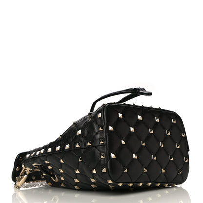 Valentino Garavani Nappa Mini Rockstud Spike Bucket Bag Black 4 of 15