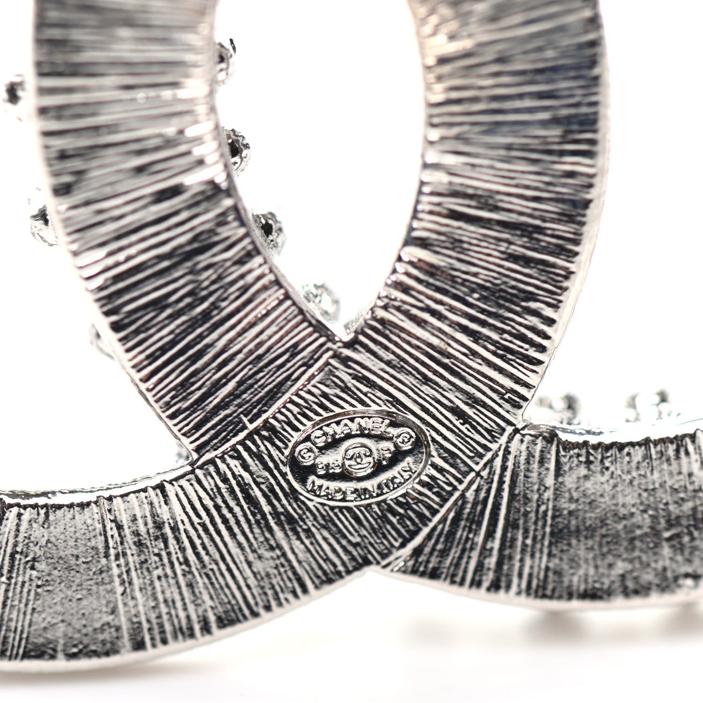 Crystal CC Brooch Silver