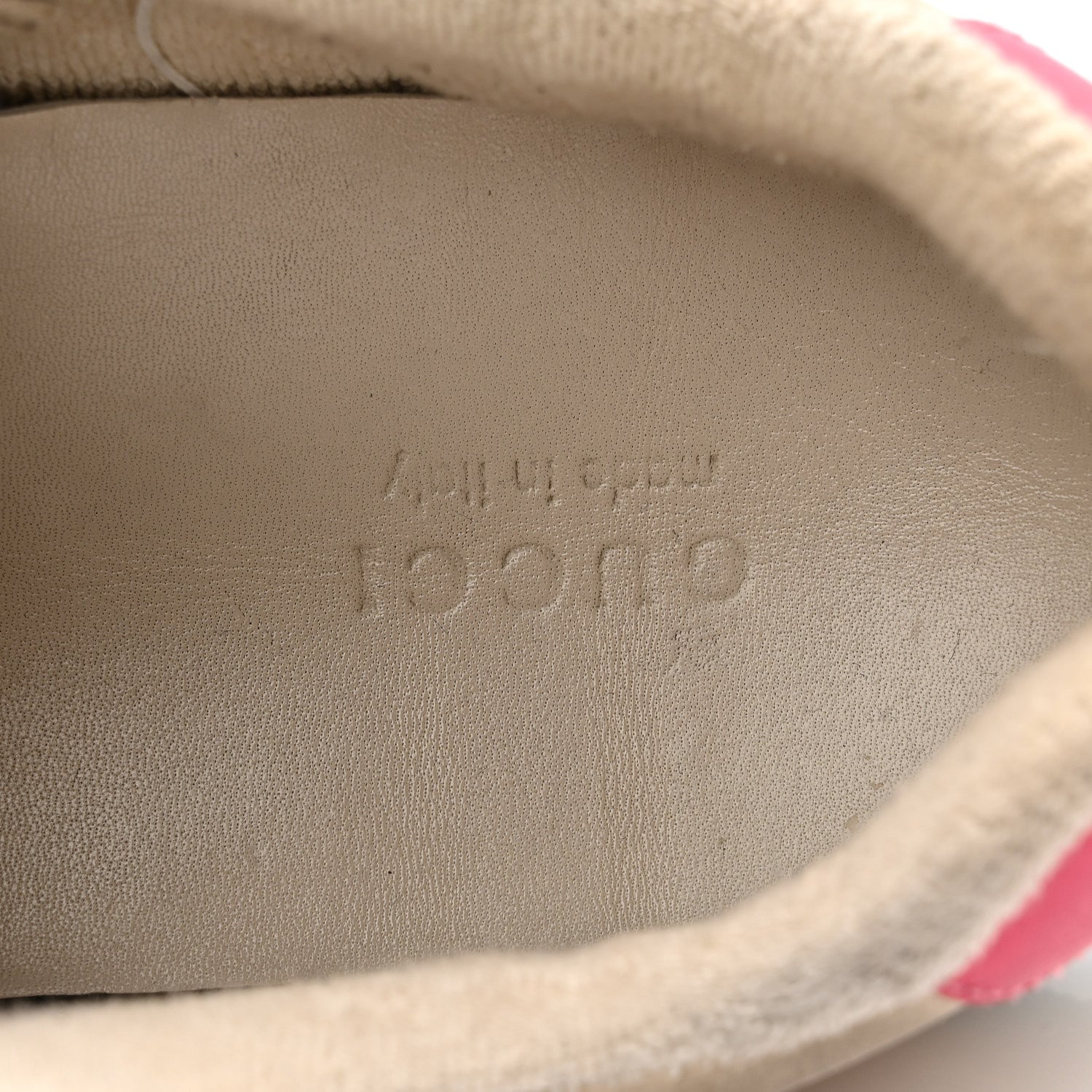 Gucci GG Monogram Nubuck Web Womens Screener Sneakers 38 New Sand Dusty Milk Pink 8 of 10