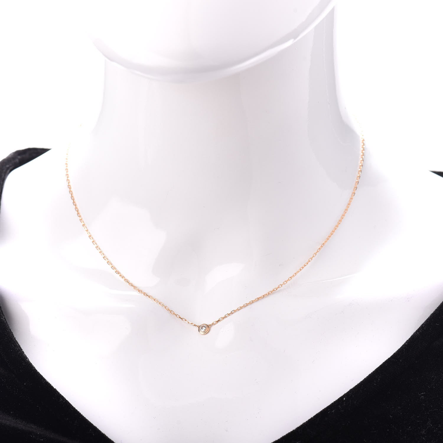 Cartier 18K Pink Gold Diamond SM D'Amour Pendant Necklace 2 of 4