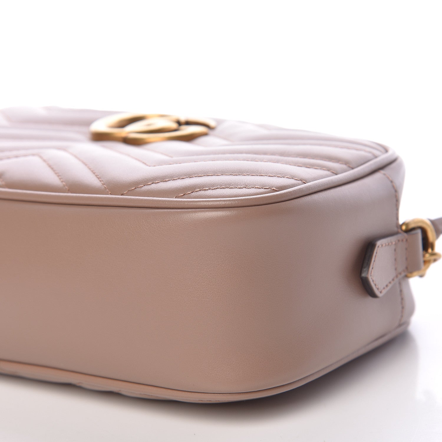 Gucci Calfskin Matelasse Small GG Marmont Chain Shoulder Bag Porcelain Rose 6 of 11