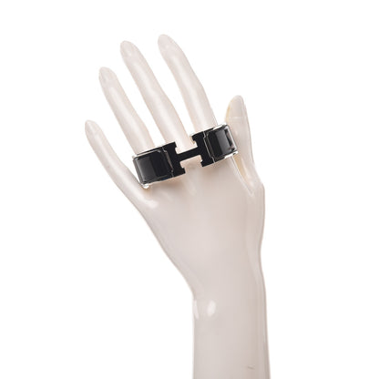 Hermes Enamel Wide Clic Clac H Bracelet PM Black 2 of 4