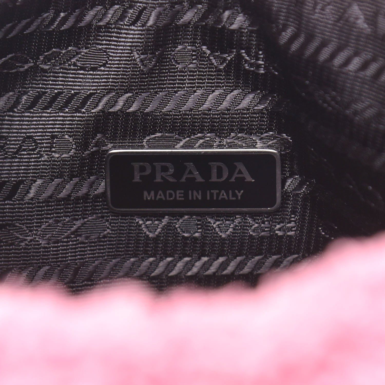Prada Terry Cloth Mini Re-Edition 2000 Bag Petalo Black 6 of 8