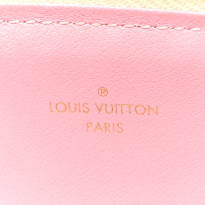 Louis Vuitton Damier Azur Felicie Chain Wallet Zippered Insert Rose Ballerine 6 of 10