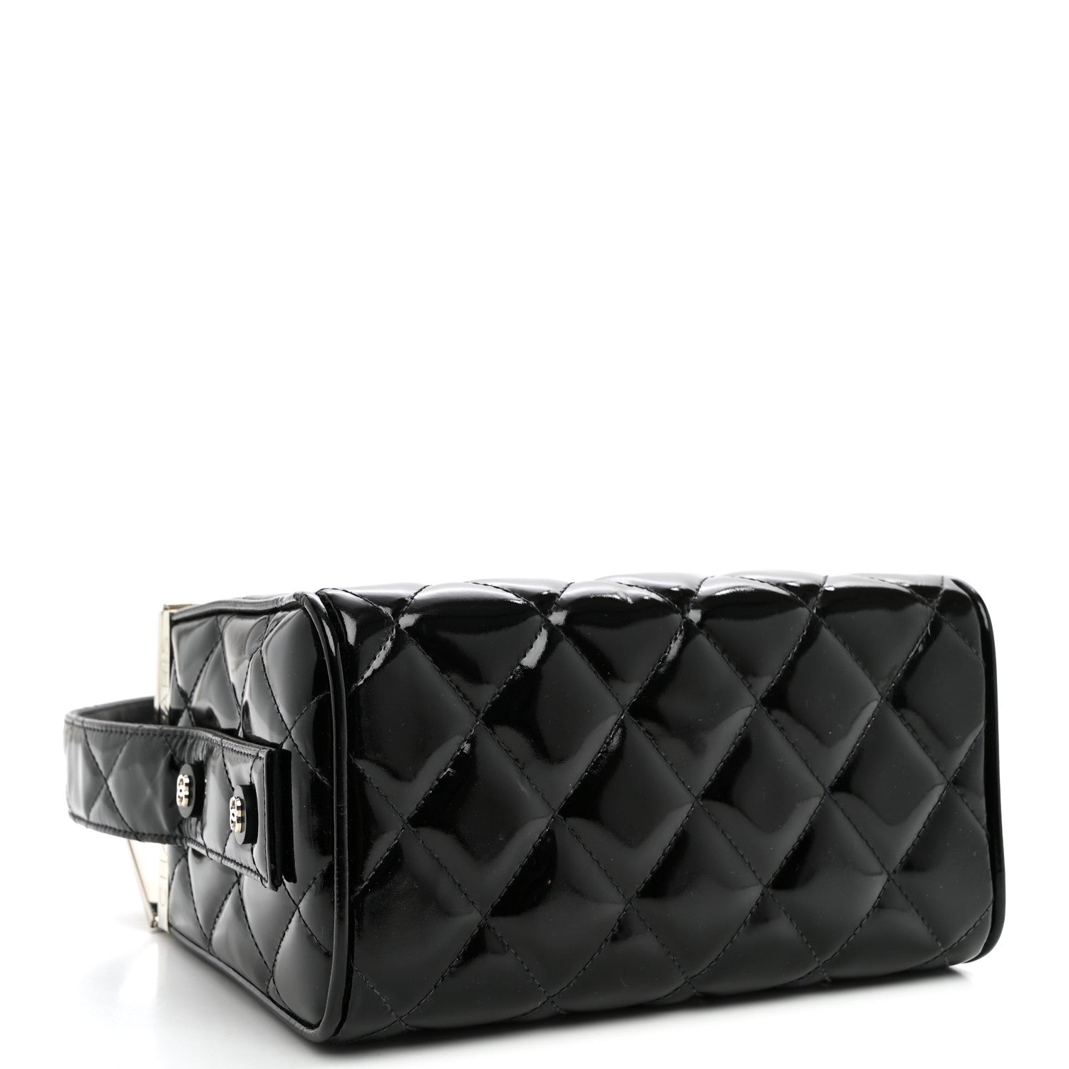 Chanel Patent Quilted Vanity Clutch Black 4 of 11