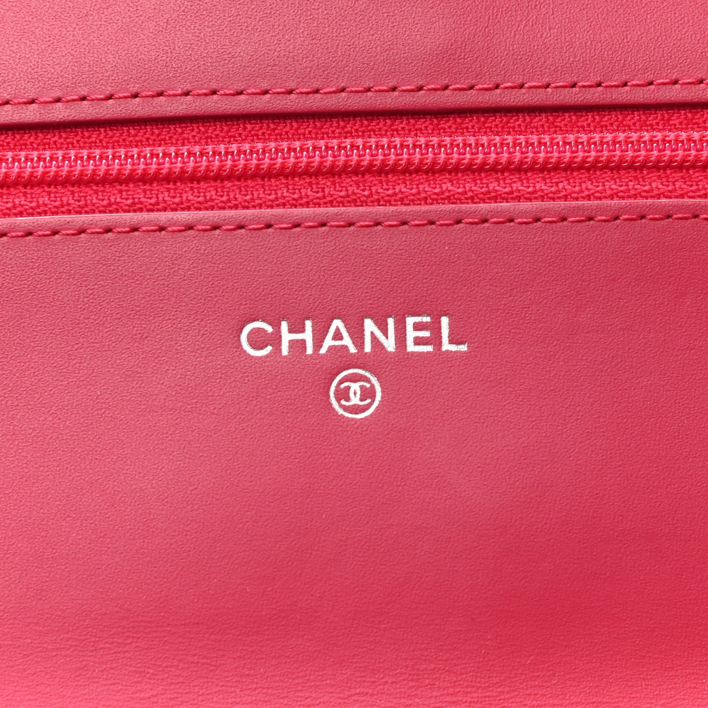 Patent Calfskin Quilted Reissue Wallet On Chain WOC Pink