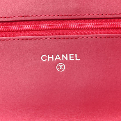 Chanel Patent Calfskin Quilted Reissue Wallet On Chain WOC Pink 6 of 10