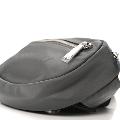 Burberry Econyl Logo Print Small Cannon Bum Bag Charcoal Grey 9 of 9