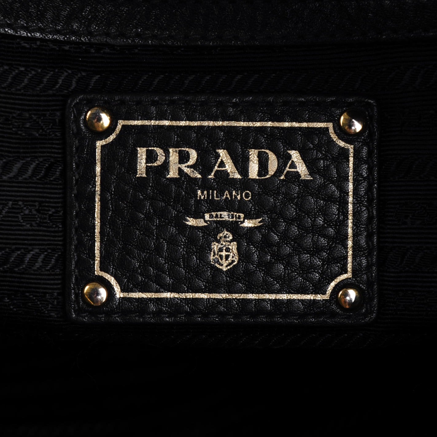 Prada Vitello Daino Tote Nero Black 5 of 7