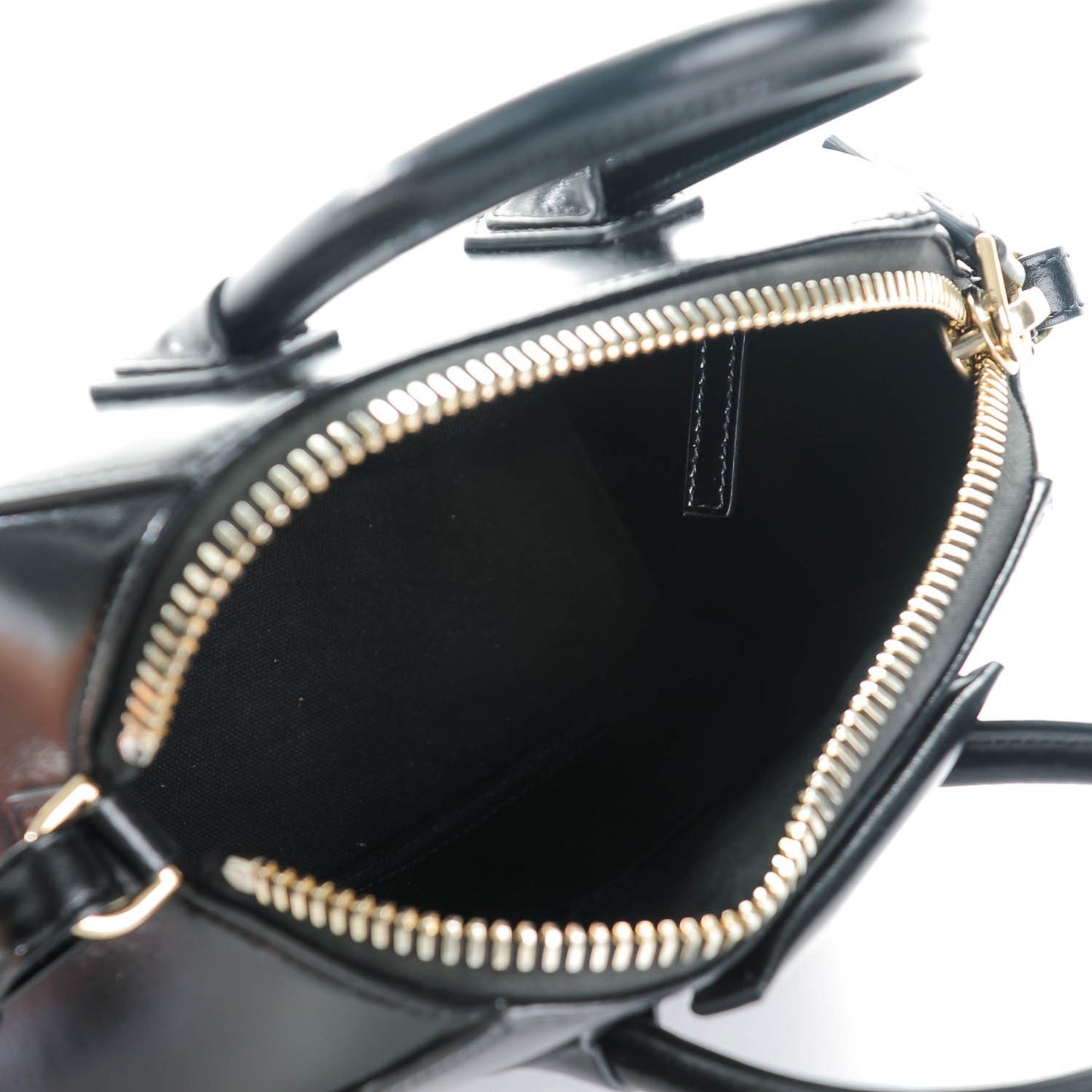 Shiny Lord Calfskin Mini Antigona Black