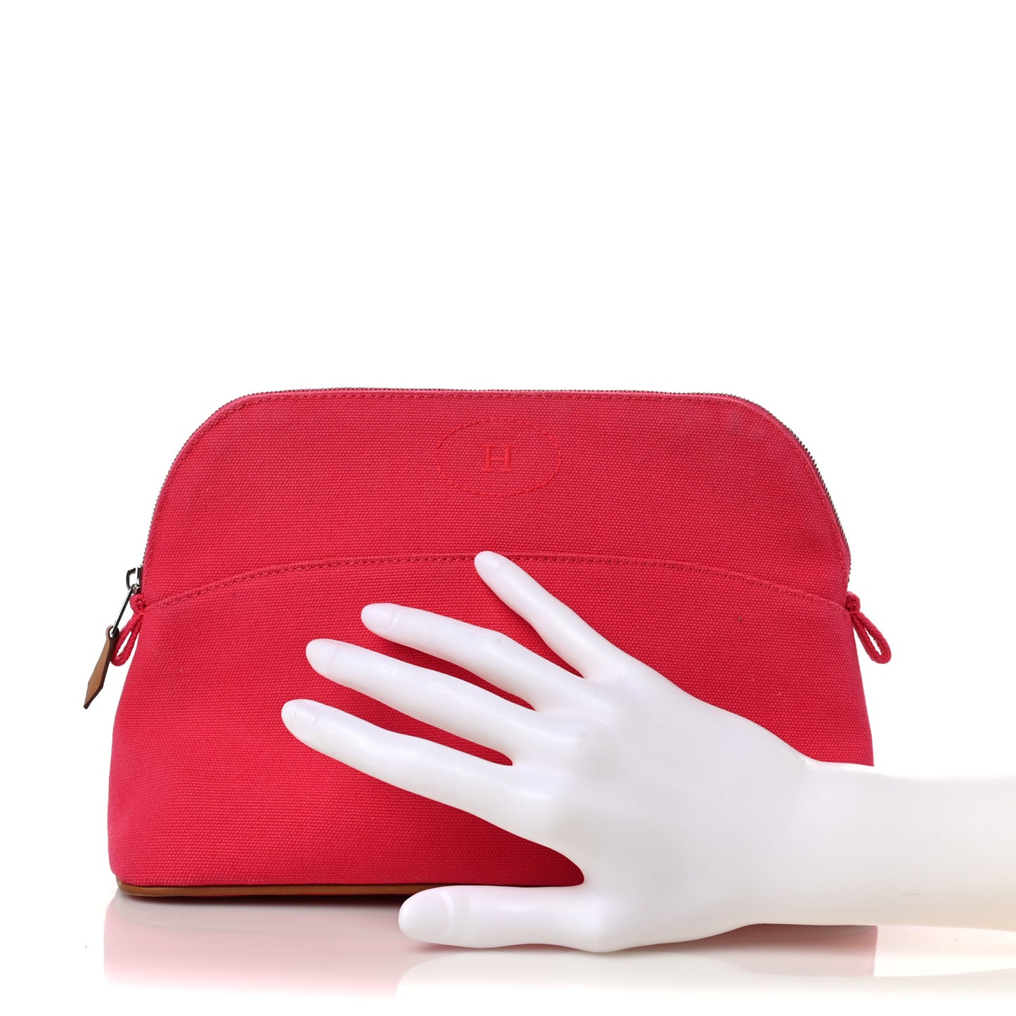 Cotton Canvas Bolide Travel Cosmetic Pouch Hibiscus