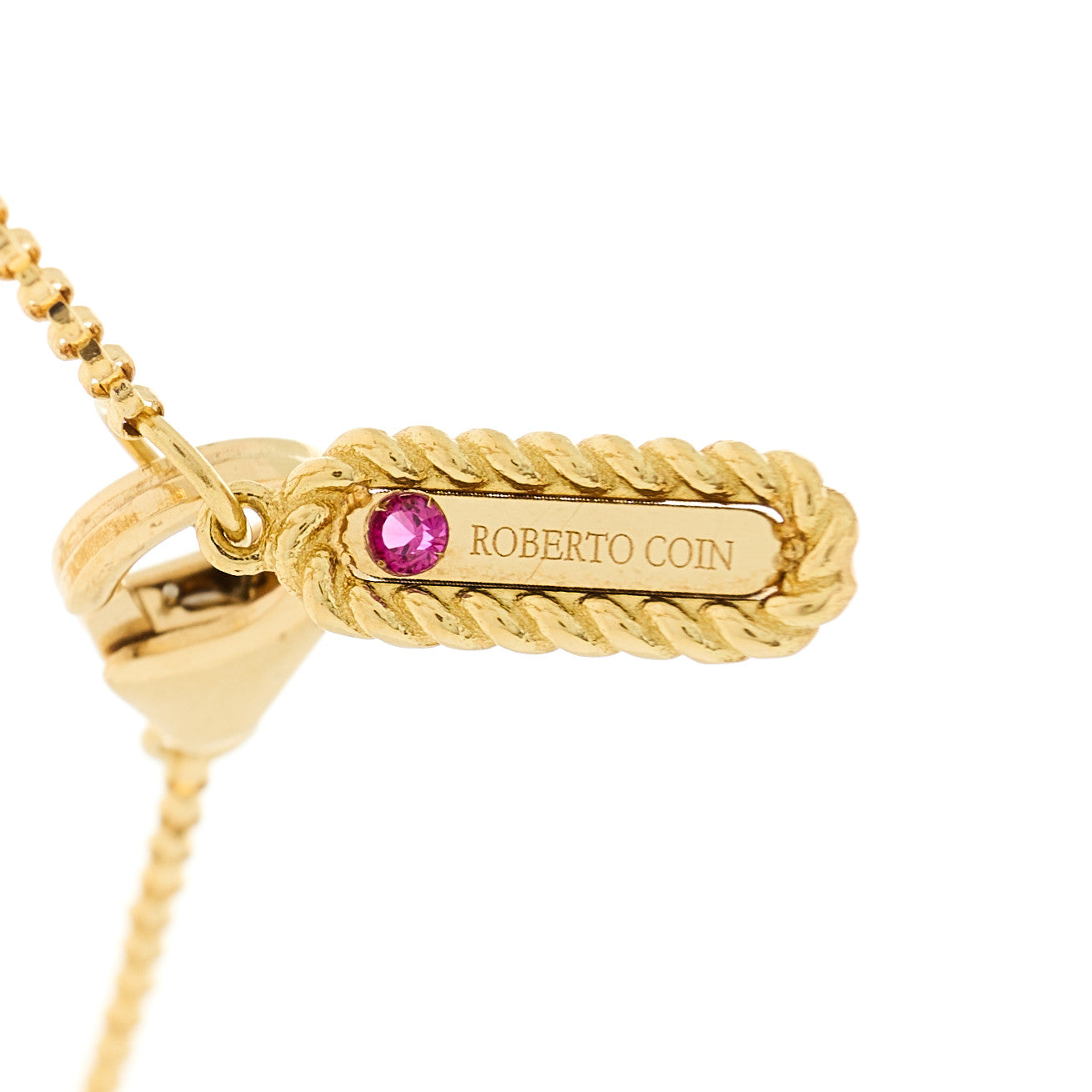 18K Yellow Gold Diamond New Barocco Station Necklace