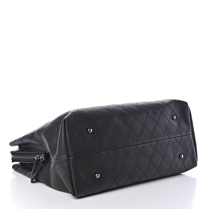 Chanel Grained Vegetal Calfskin Urban Shopping Tote Black 4 of 9