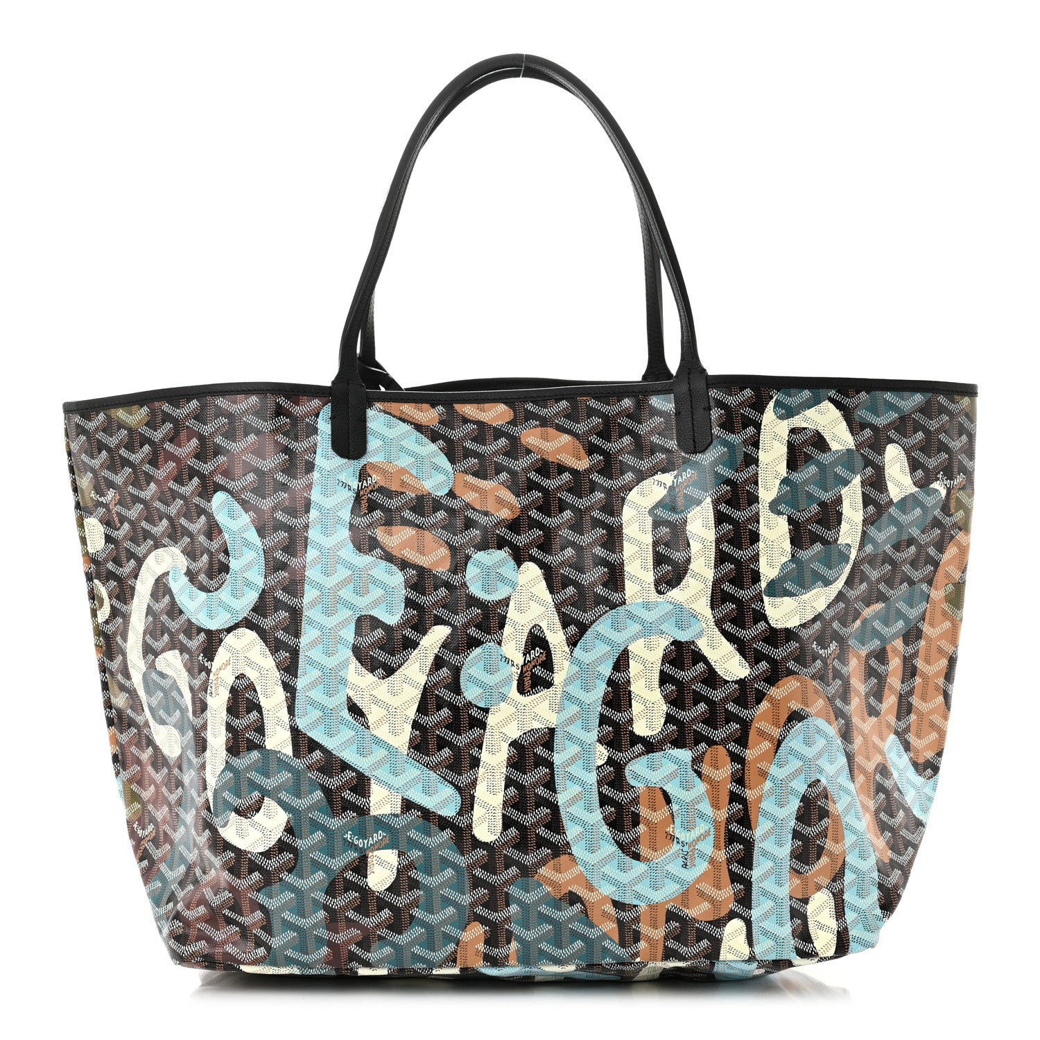 Goyard Goyardine Saint Louis Lettres Camouflage GM Black Blue 3 of 11