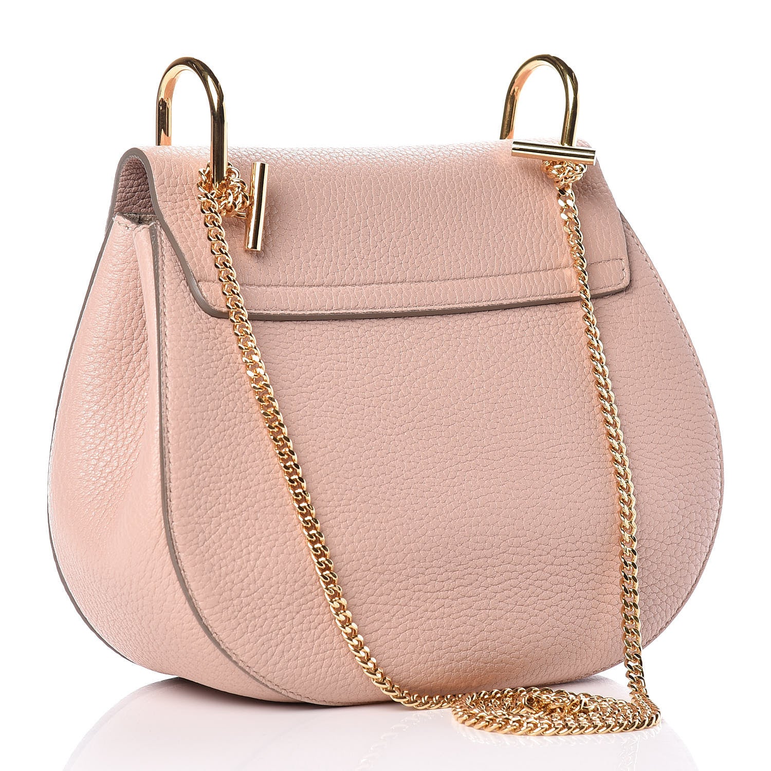 Chloe Grained Lambskin Drew Shoulder Bag Cement Pink 3 of 7