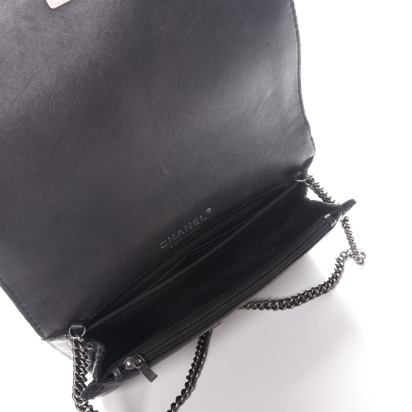 Calfskin Small Boy Reverso Flap Black