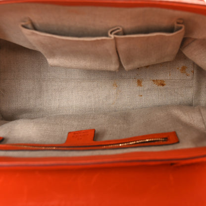 Gucci Calfskin Handmade Medium Top Handle Bag Orange 5 of 18