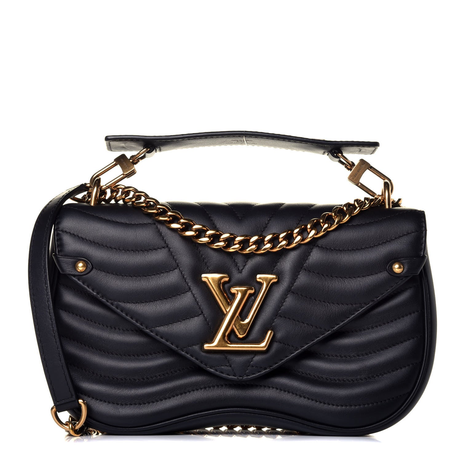 Louis Vuitton Calfskin New Wave Chain MM Black 1 of 10