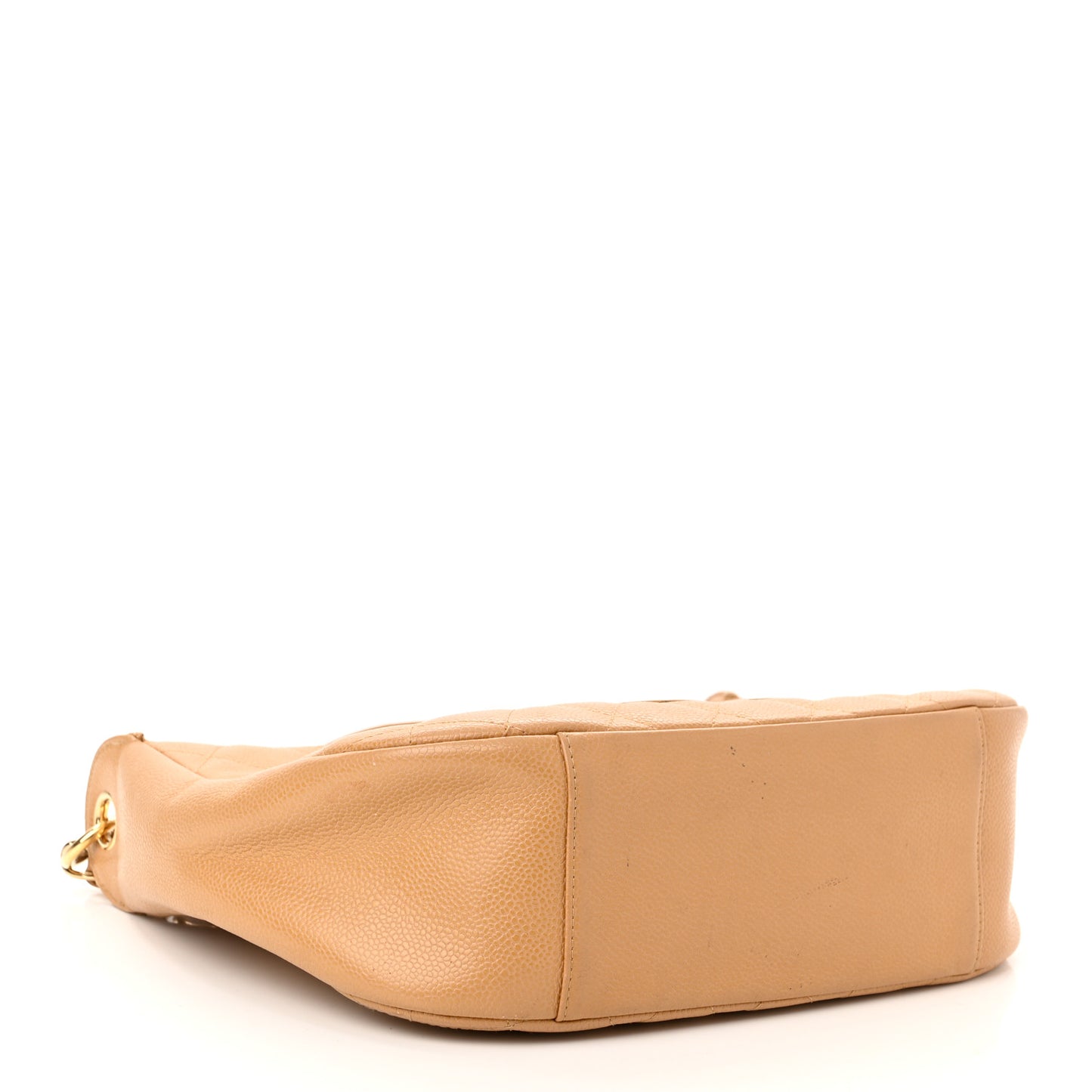Caviar Quilted Timeless CC Shoulder Bag Beige
