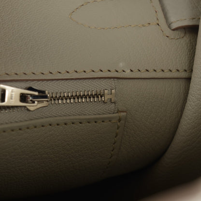 Hermes Taurillon Clemence Birkin 35 Gris Perle 8 of 15