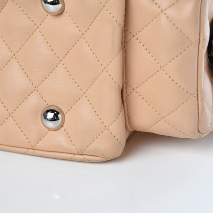Chanel Calfskin Quilted Large Cambon Multipocket Reporter Beige Black 15 of 16