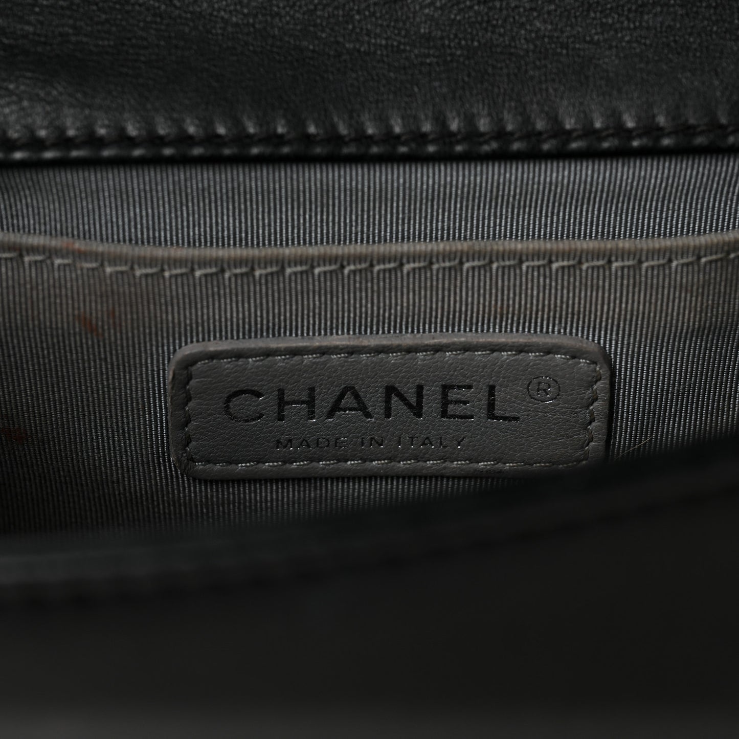 Velvet Quilted Small Boy Flap Black
