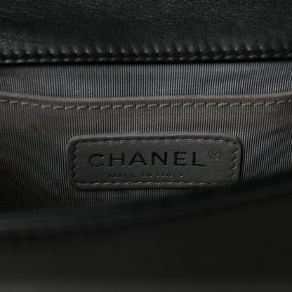 Chanel Velvet Quilted Small Boy Flap Black 5 of 10