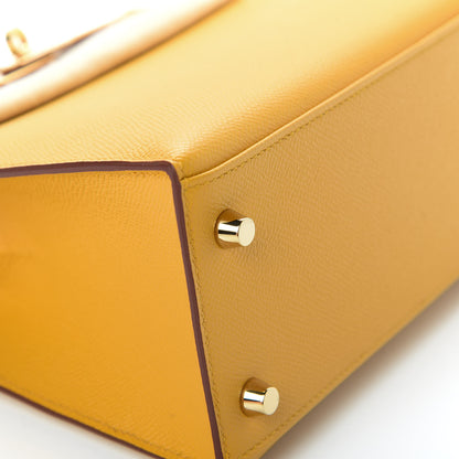 Hermes Epsom Kelly Sellier 25 Jaune Ambre 7 of 41