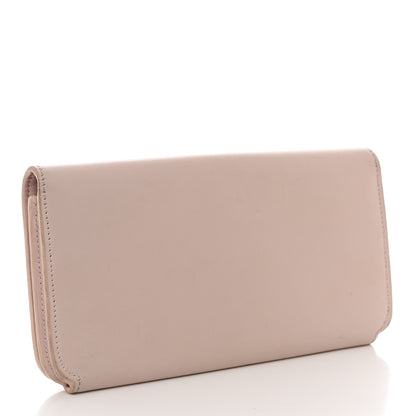 Balenciaga Calfskin Logo Cash Thin Money Wallet Light Rose Black 3 of 12