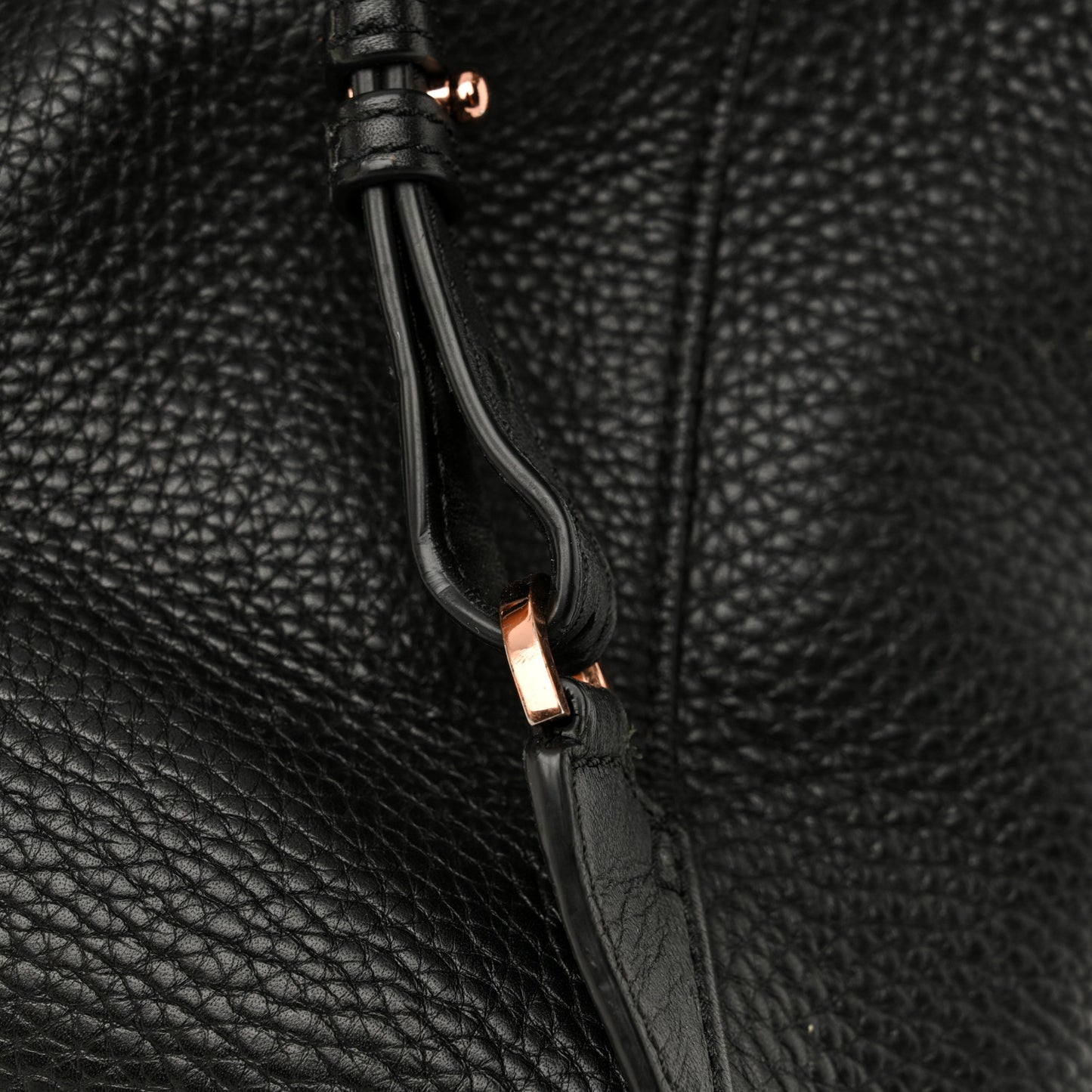 Pebbled Calfskin Prisma Skeletal Backpack Black Rose Gold Hardware