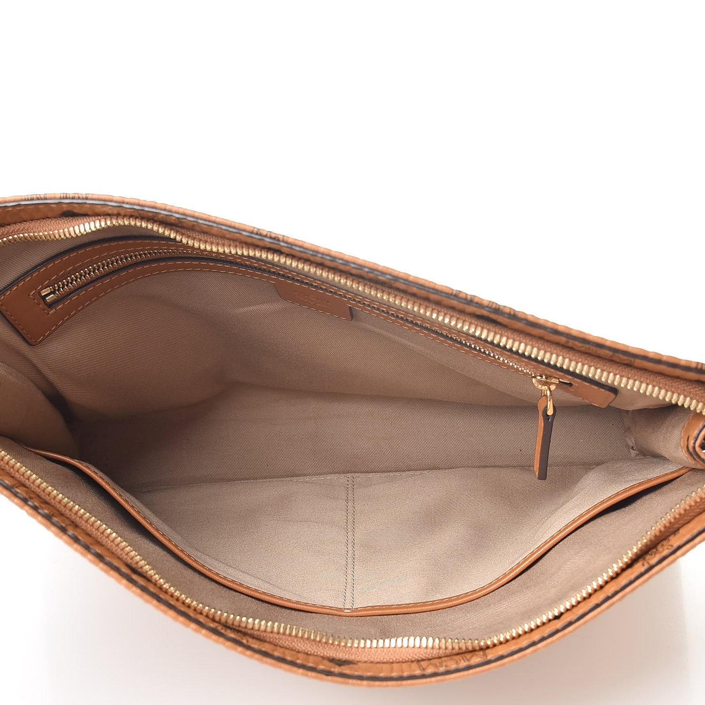 Visetos Large Zip Pouch Cognac