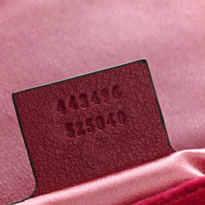Gucci Velvet Matelasse Panther Embroidered Medium GG Marmont Shoulder Bag Raspberry Rose 7 of 12