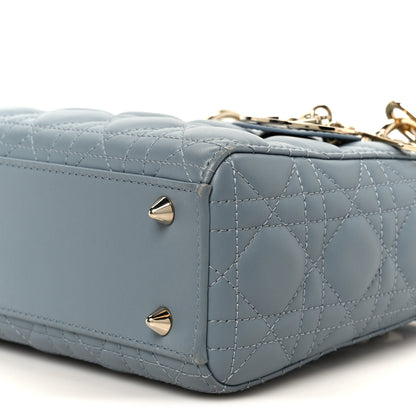 Christian Dior Lambskin Cannage Small My ABCDior Lady Dior Cloud Blue 10 of 10
