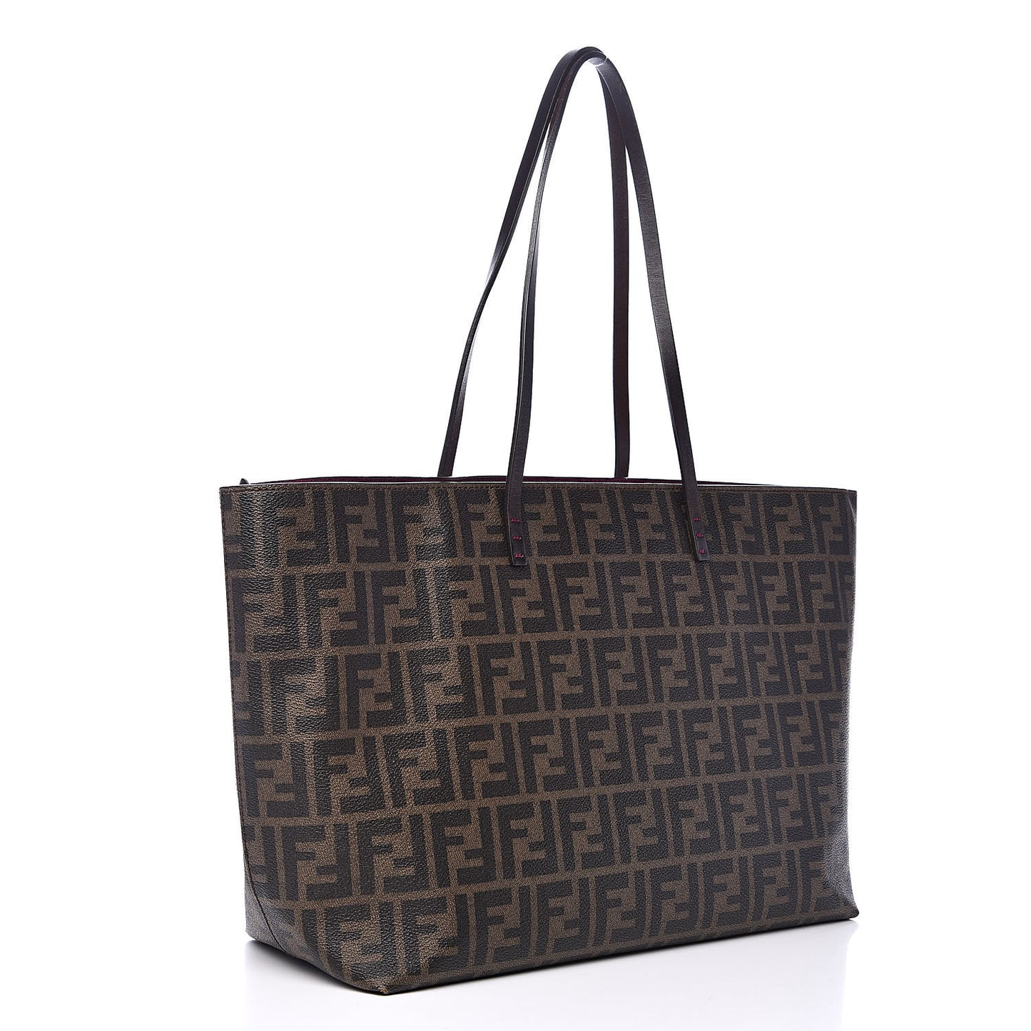 Zucca Spalmati Medium Roll Tote Tobacco Fuxia