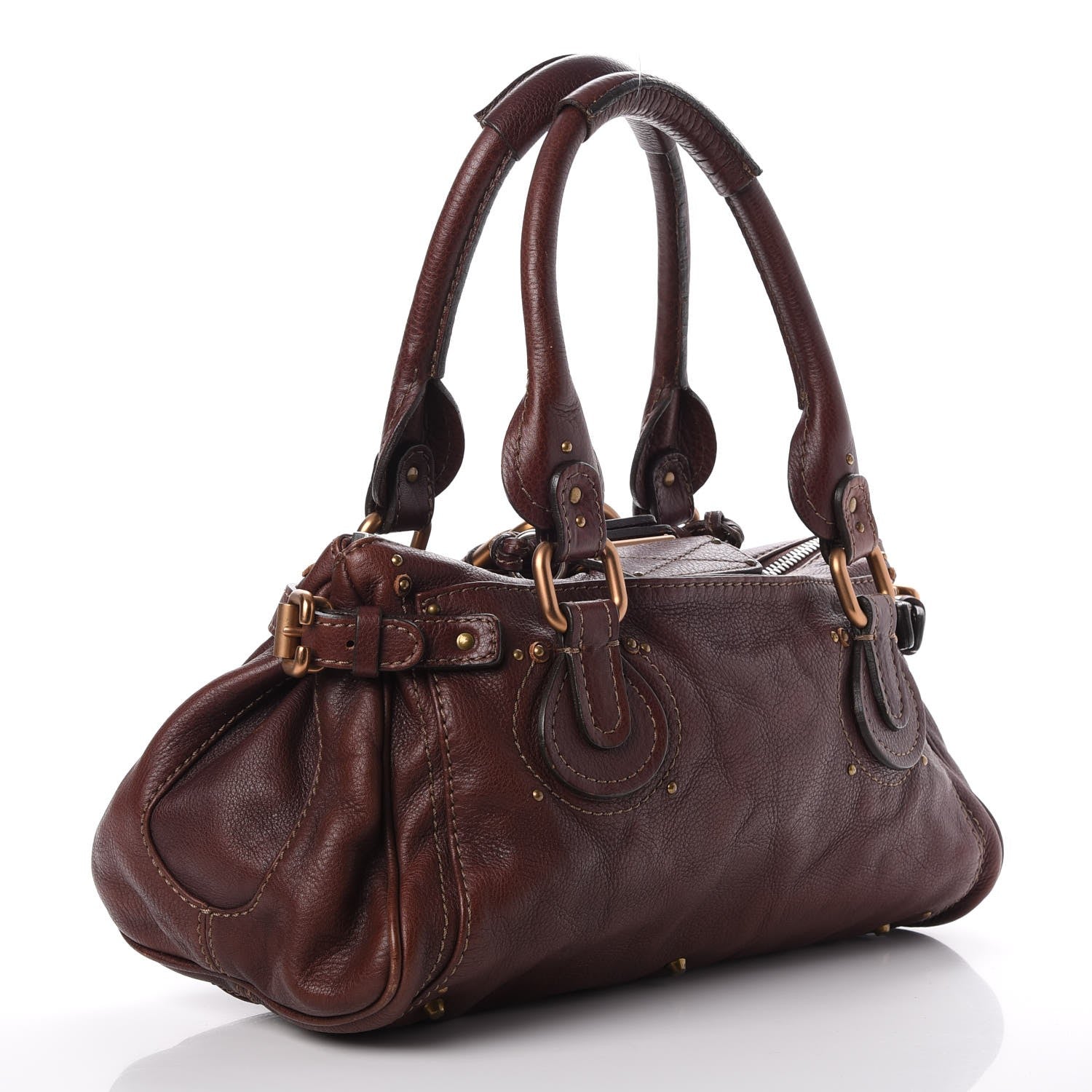 Chloe Calfskin Medium Paddington Satchel Chocolate 3 of 13