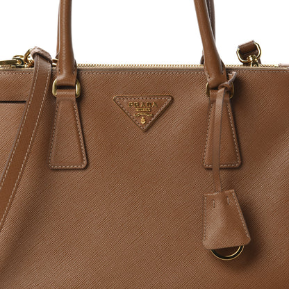Prada Saffiano Small Galleria Double Zip Tote Caramel 12 of 12