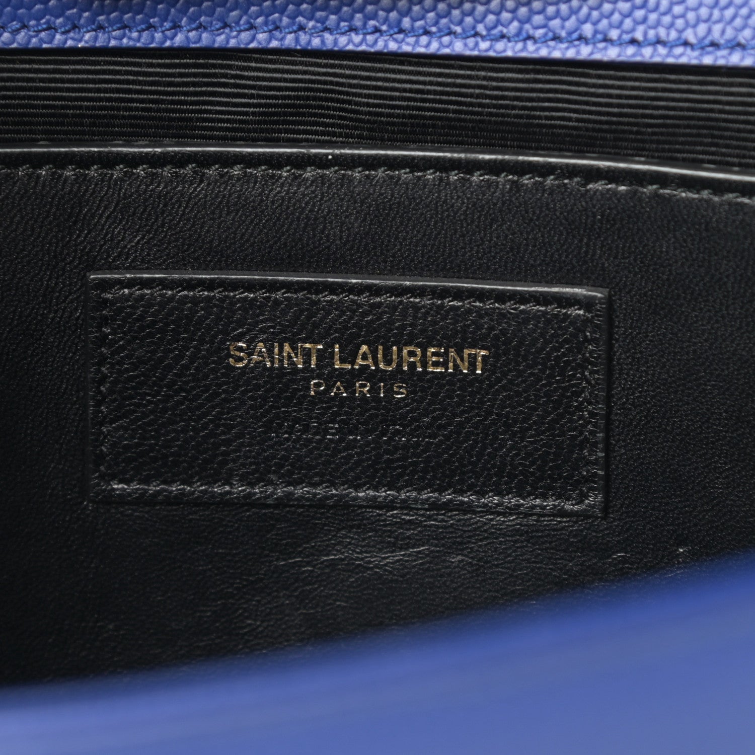 Saint Laurent Grain De Poudre Medium Classic Monogram Kate Satchel Flash Blue 6 of 16