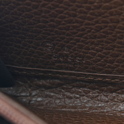 Gucci Monogram Dollar Calfskin Zip Around Wallet Beige Ebony Tabacco 6 of 10