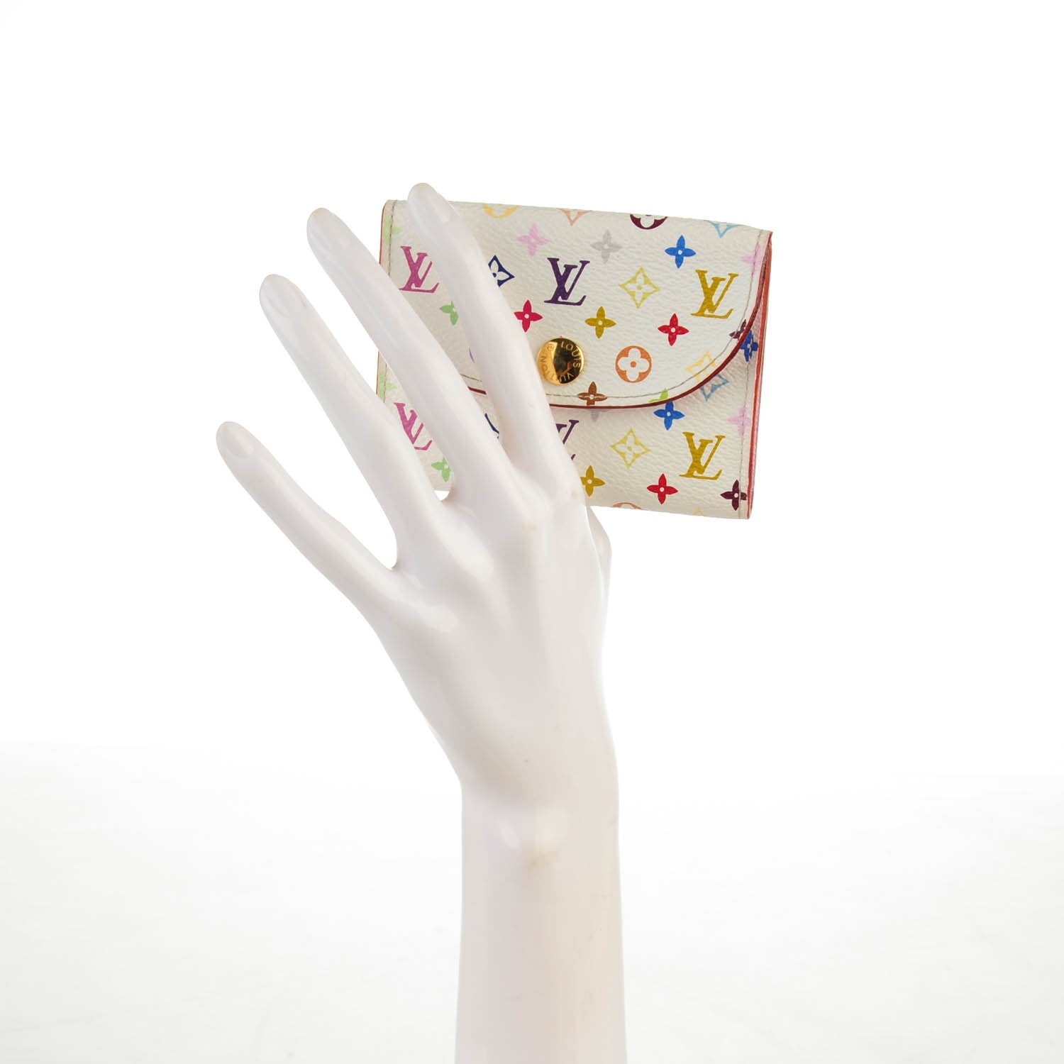 Louis Vuitton Monogram Multicolor Business Card Holder White Litchi 2 of 7
