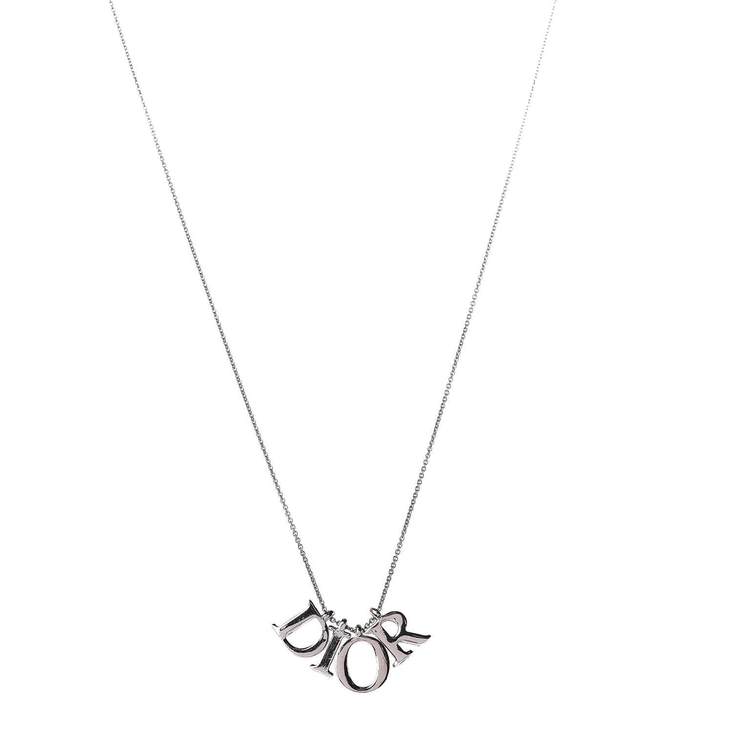 Metal Logo Necklace Silver