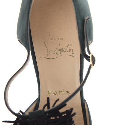 Christian Louboutin Suede Para La Cruz 120 Pumps 40 Verde Black 6 of 10