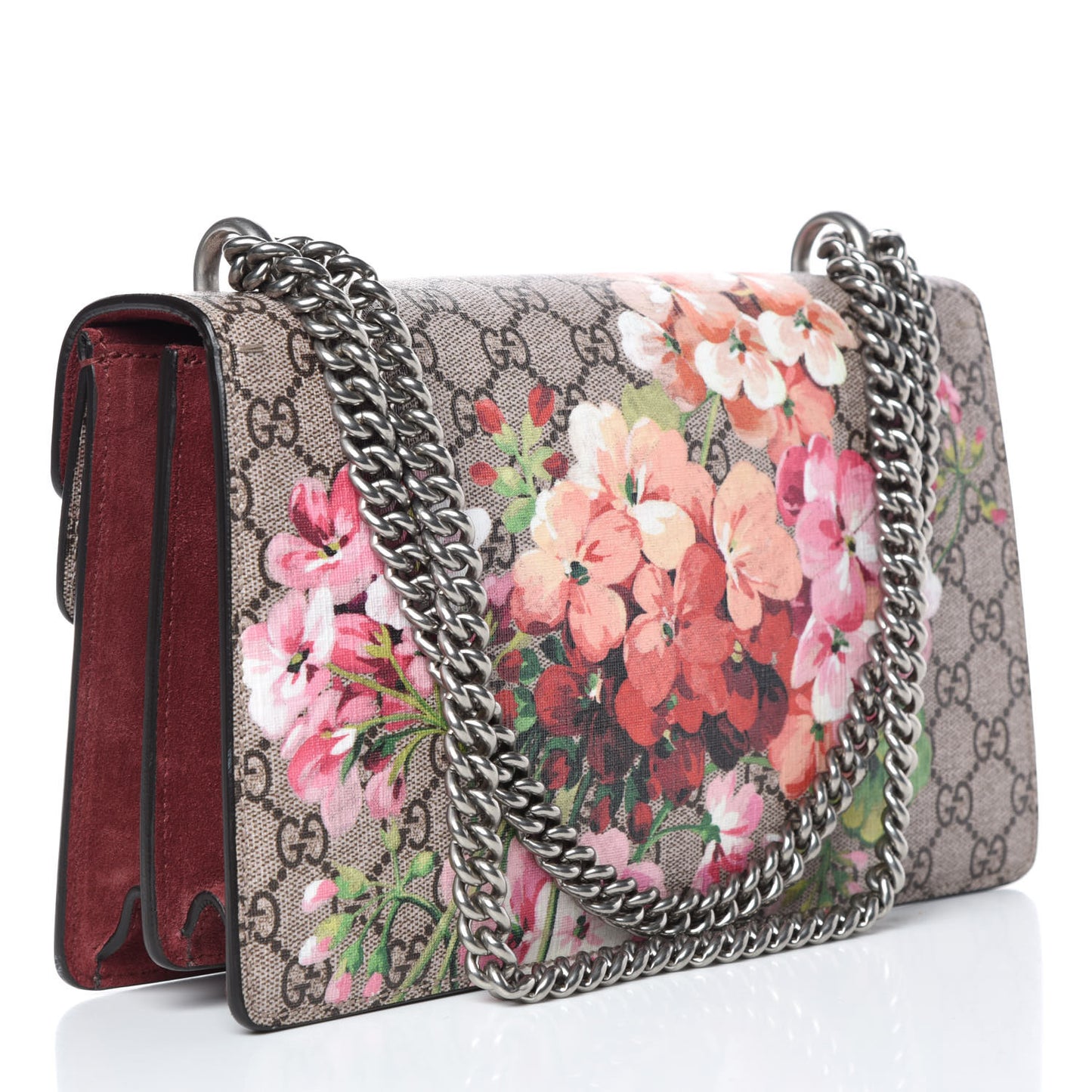 GG Supreme Monogram Blooms Small Dionysus Shoulder Bag Beige Multicolor Dry Rose