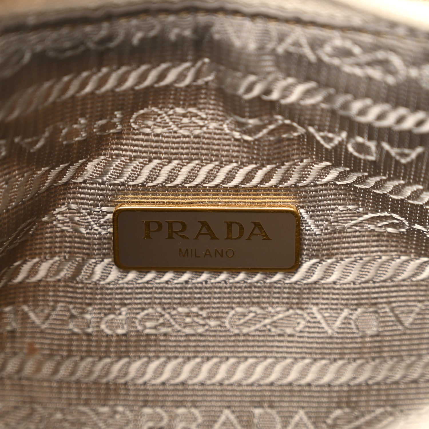 Prada Tessuto Nylon Stitched Shoulder Bag Pomice 6 of 13
