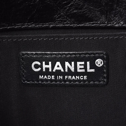 Chanel Aged Calfskin Chevron Quilted Medium Jacket Boy Flap Black 6 of 7