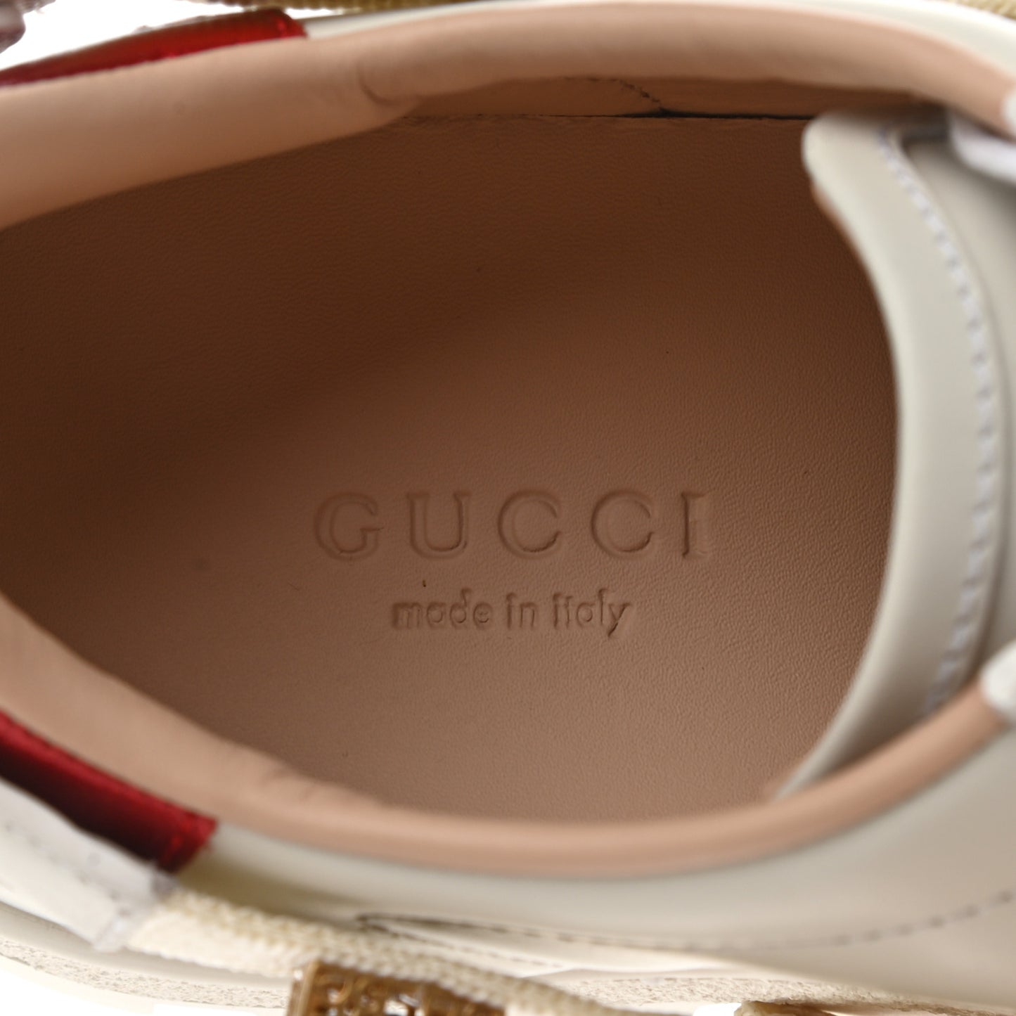 Calfskin Removable Crystals Bee Embroidered Ace Platform Sneakers 35 White